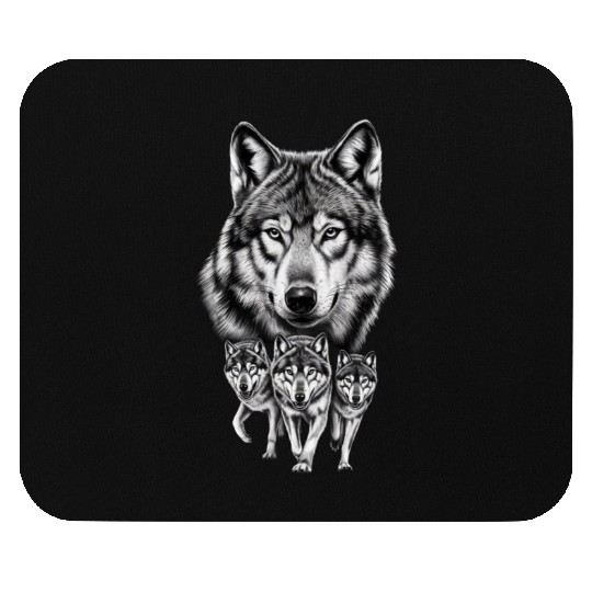 Wolf Mouse Pads, Wolf Lover Mouse Pads, Wolf Moon Mouse Pads, Wol