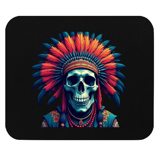 Feathered Skull Mouse Pads