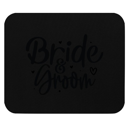 Bride and Groom Elegant Wedding Mouse Pads