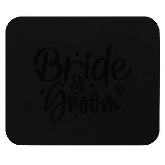 Bride and Groom Elegant Wedding Mouse Pads