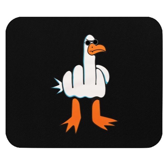 Rude Seagull Design Unis Funny Rude Seagulls Gift Mouse Pads