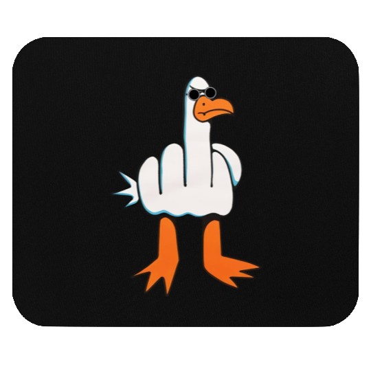 Rude Seagull Design Unis Funny Rude Seagulls Gift Mouse Pads