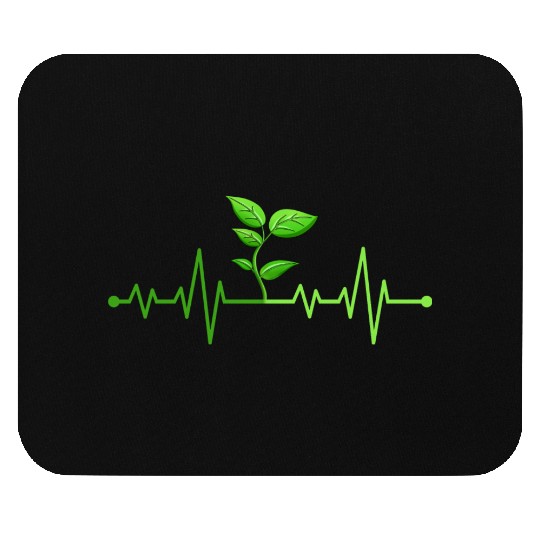 Plant Heartbeat - Botany Botanist Plant Lover Mouse Pads