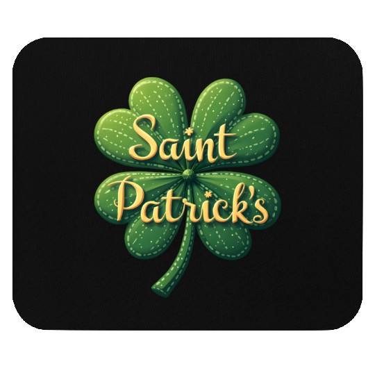 Saint Patrick’s Day Four-Leaf Charm Mouse Pads