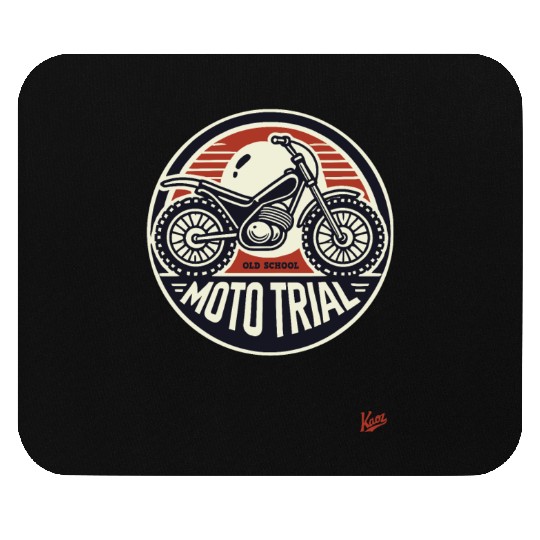 Old School Moto Trial Mouse Pads