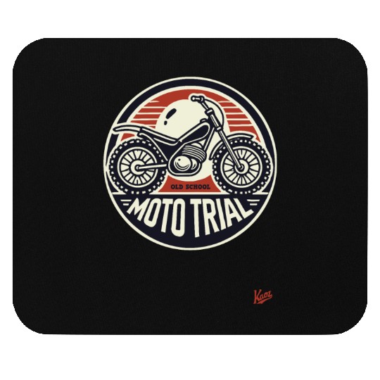 Old School Moto Trial Mouse Pads