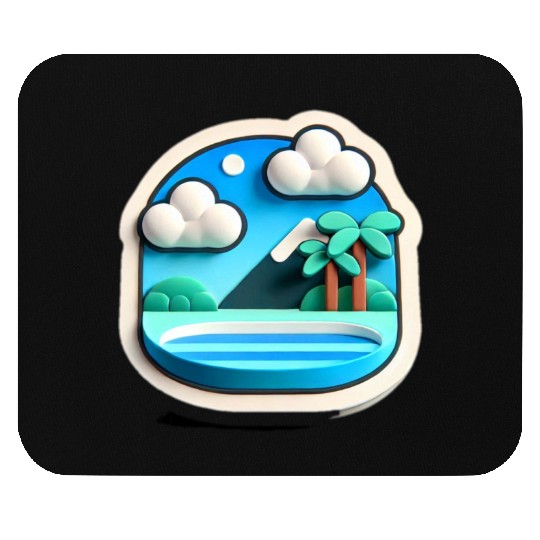 Blue sky with cloud Mouse Pads