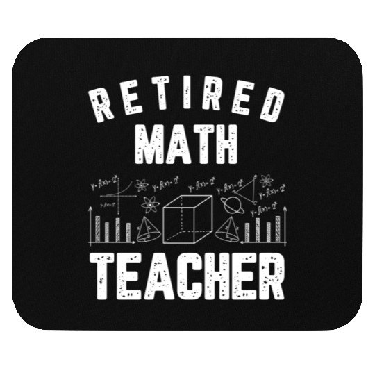 Retired Math Teacher 2025 Chalkboard Design Mouse Pads