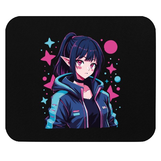 Manga Techwear Harajuku Anime Cyberpunk Mouse Pads