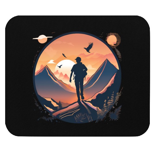 Nature Seeker - Adventure and Freedom Mouse Pads