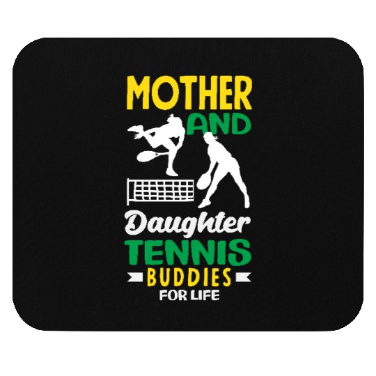 Mother And Daughter Tennis Buddies Mouse Pads