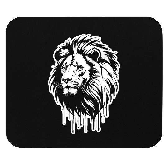 White Lion King Graffiti Style Art Printed Mouse Pads