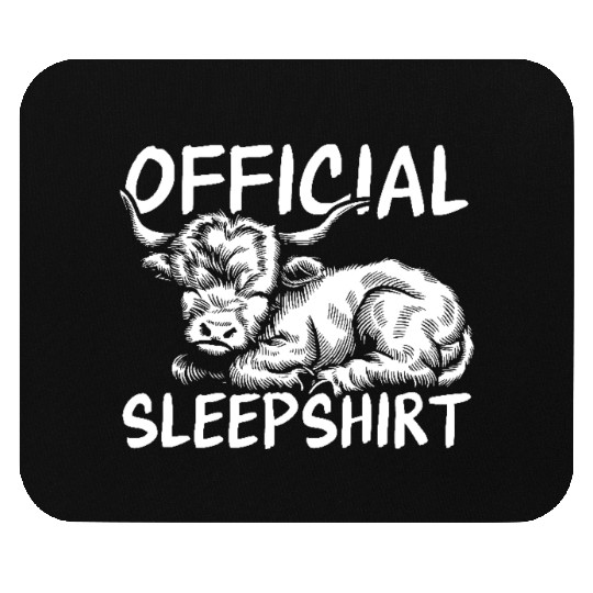 Highland Cow Official Sleepshirt Cute Farm Animal Mouse Pads
