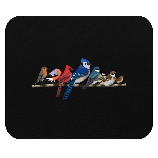Garden Birds Blue Jay Cardinal Bullfinch Birding Mouse Pads