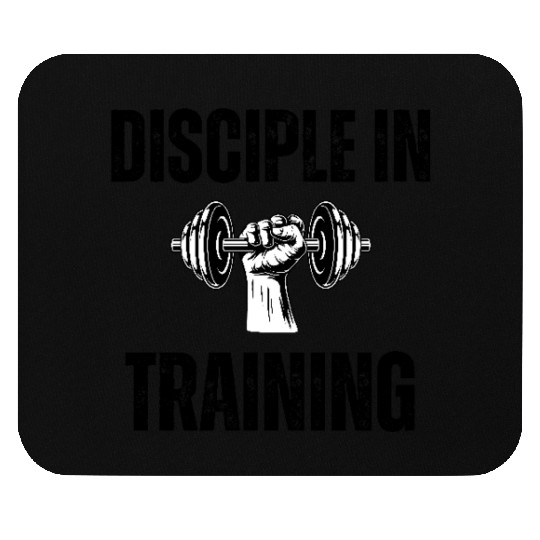 Disciple in training dumbbell Christian Mouse Pads