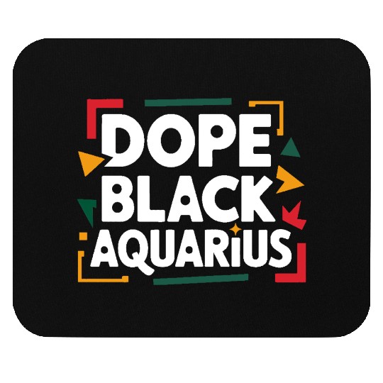 Dope Black Aquarius Mouse Pads