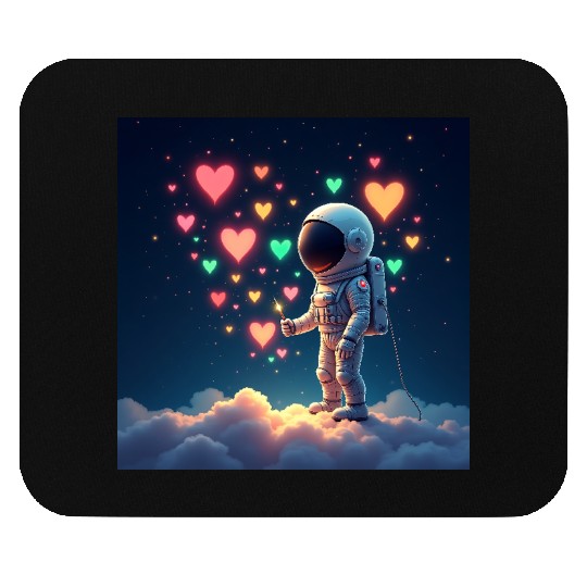 Astronauts are full of love Mouse Pads