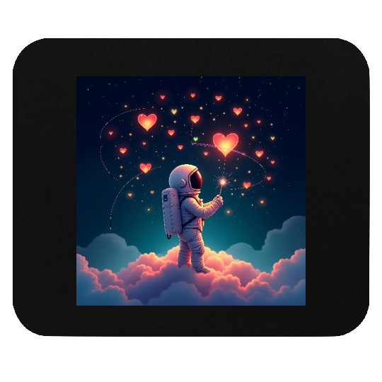 Astronauts are full of love Mouse Pads