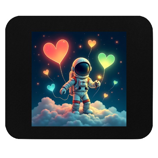 Astronauts are full of love Mouse Pads