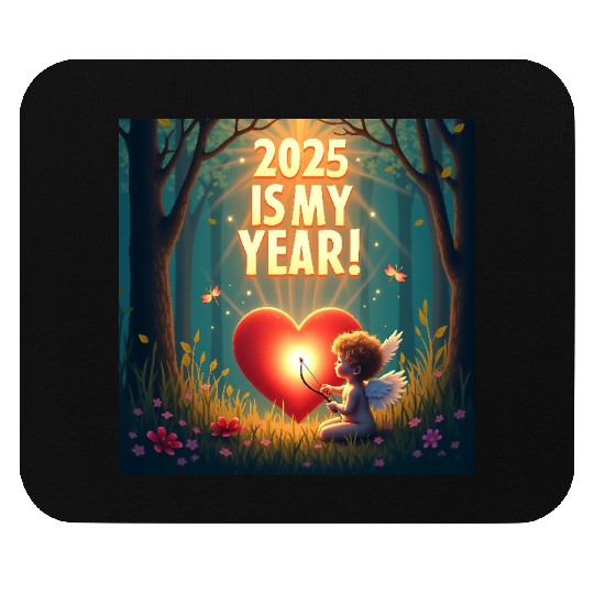 Cupid with heart and arrow 2025 is my year Mouse Pads