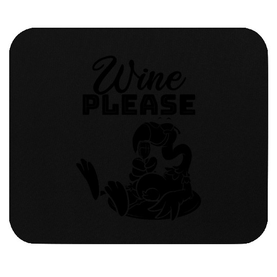 Funny Flamingo Wine please - Funny Wine Flamingo Mouse Pads