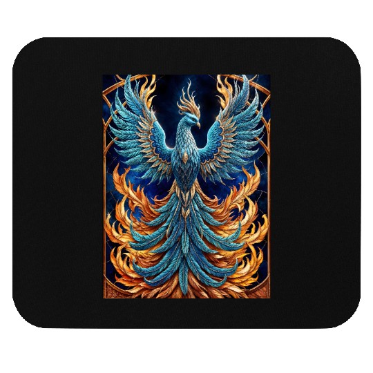 Flying Blue Phoenix Mouse Pads
