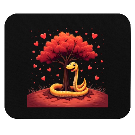 I love my snake heart tree Mouse Pads