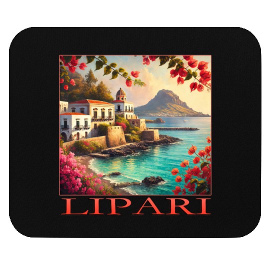 Lipari Volcano Mediterranean Terracotta Vacation Mouse Pads