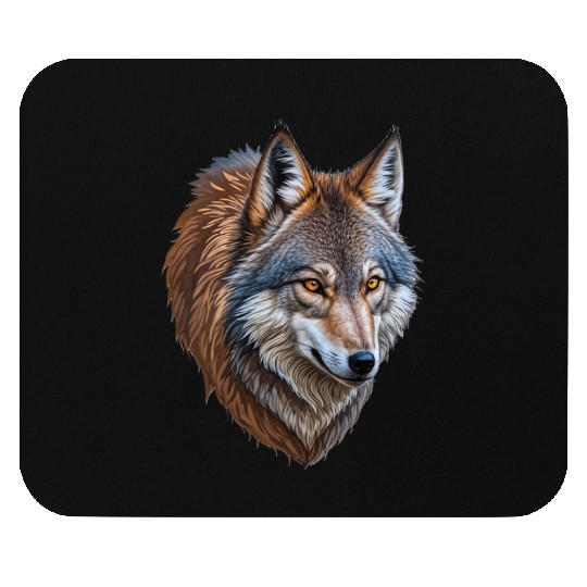 Wolf head 9 Mouse Pads