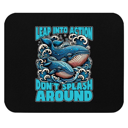 Whale Watching Leap Into Action Marine Biologist Mouse Pads