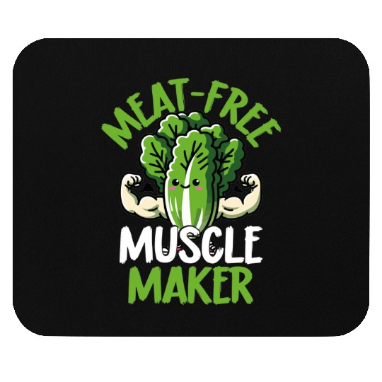 Meat-Free Muscle Maker Funny Vegan Gym Mouse Pads