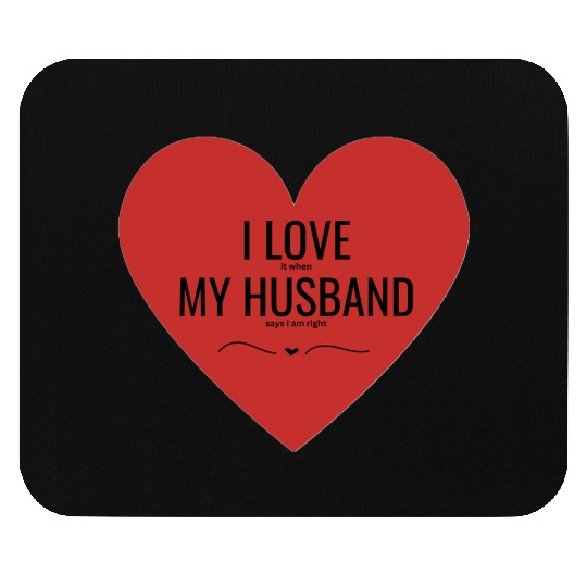 I Love My Husband Mouse Pads