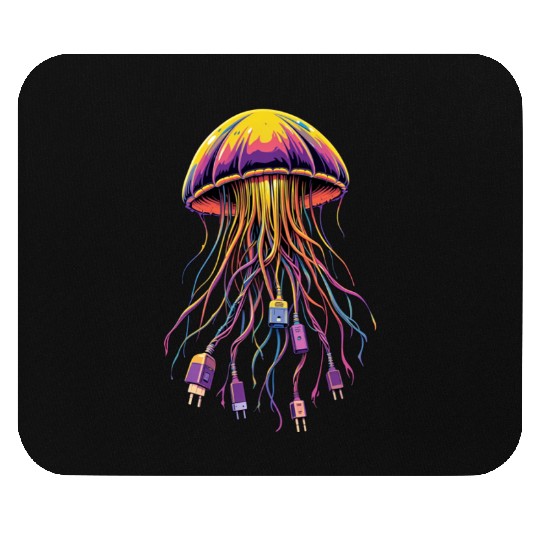 Electric Jellyfish Mouse Pads