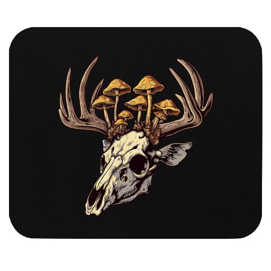 Skull Mushrooms Natural Motif Mouse Pads