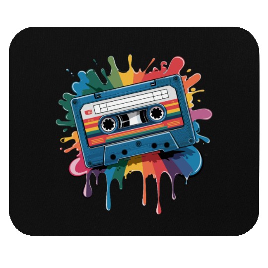 80s Retro Cassette Splash Classic Cassette Tape Mouse Pads