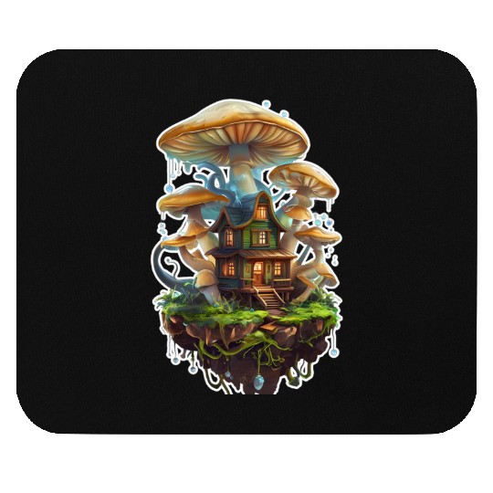 Fungi house Mouse Pads