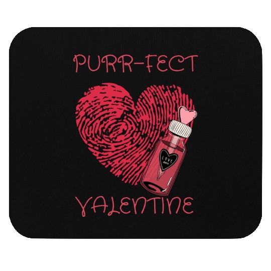 Purrfect Valentine day Mouse Pads