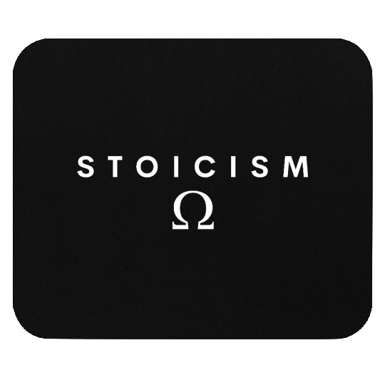 Stoicism Omega - Minimalist Typography Mouse Pads
