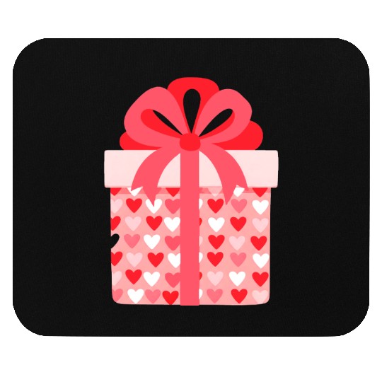 Hearts Gift Box Pattern Design Mouse Pads