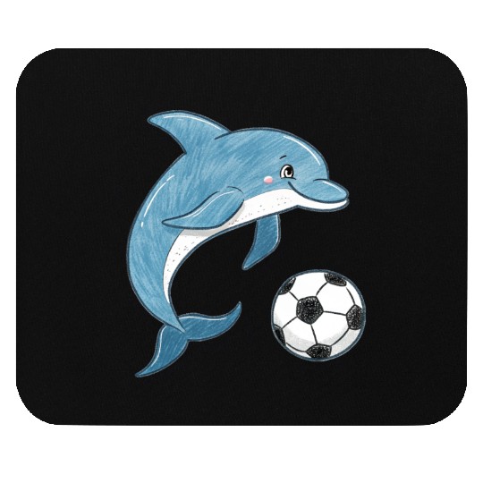 Dolphin and Soccer Ball Mouse Pads