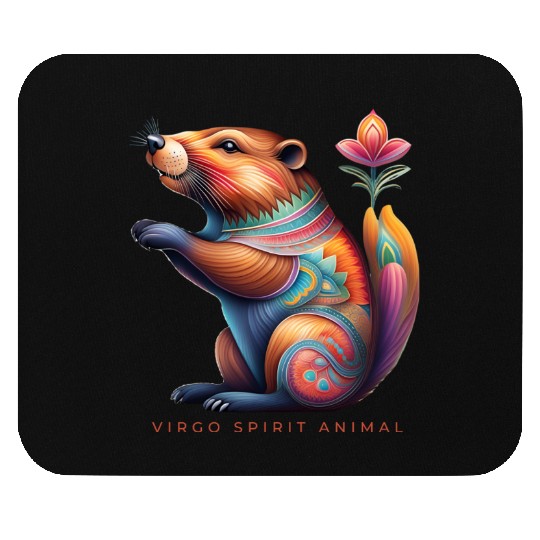 Virgo Spirit Animal Beaver Alebrije Female Mouse Pads