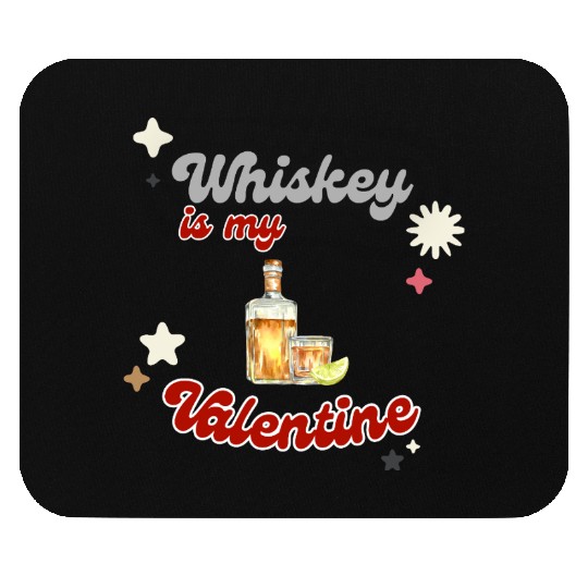 Whiskey Lovers Valentine's Design Mouse Pads