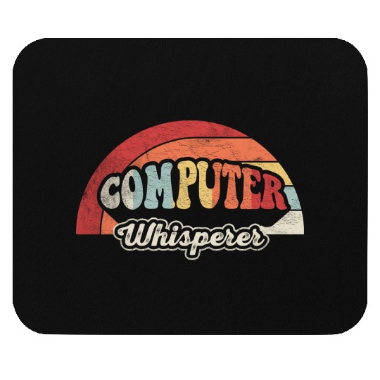 Computer Whisperer Geek Nerd Funny Retro Vintage Mouse Pads