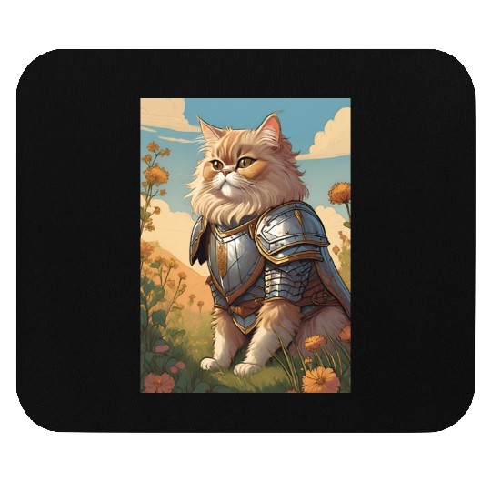 Cat painting red black cat Mouse Pads