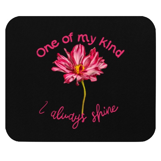 Positive quote pink Cosmos flower self-affirmation Mouse Pads
