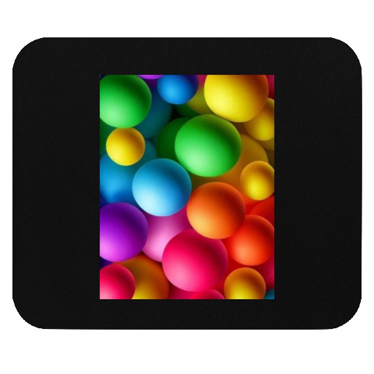 Vibrant Multi Colored Spheres Mouse Pads