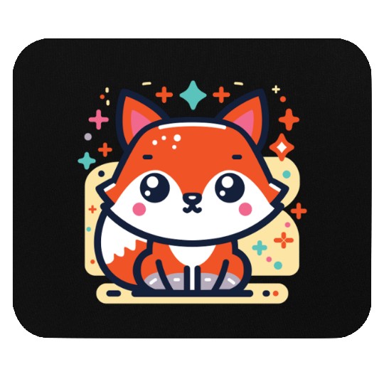 Cute Little Fox 1 Mouse Pads