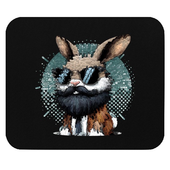 Rabbit with Sunglasses Mouse Pads