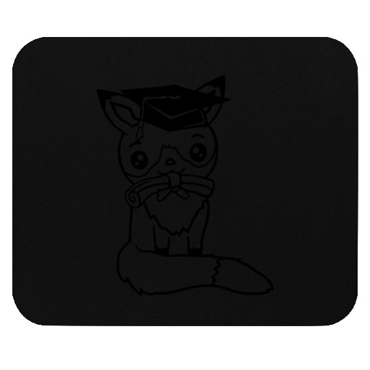 Fox High School Diploma Certificates College Hat Mouse Pads