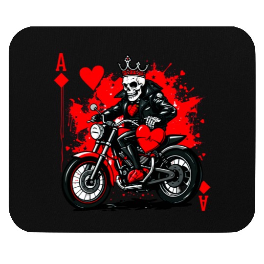 Red Ace Skull Rider Artwork Mouse Pads
